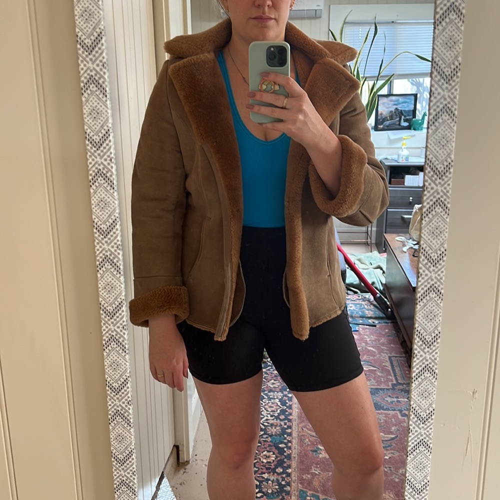 Vintage handmade sherpa coat
